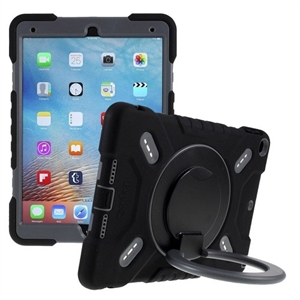 iPad 9.7" Pepkoo Swivel Spider Cover - Sort