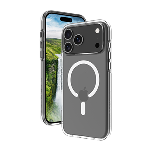 dbramante1928 - Iceland Ultra 3DO MagSafe Clear Case - iPhone 17 Pro Max, set med cover foran mobil