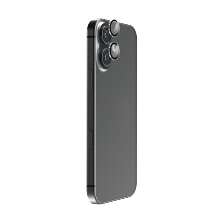 dbramante1928 - Individuelt kameralinsebeskytter-sæt - iPhone 17, set med kamera linserne foran kameraret