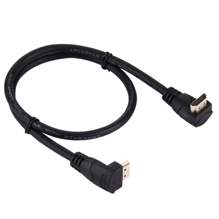 Skærm kabel - HDMI til HDMI retvinklet 60 cm