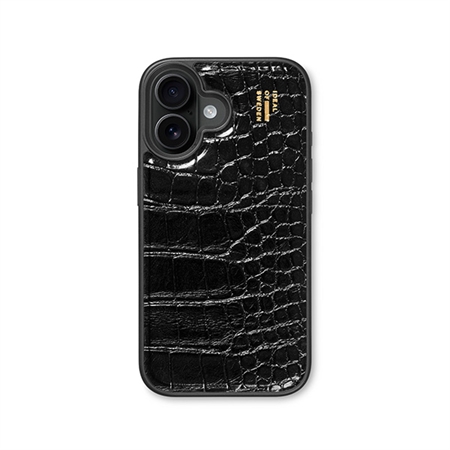 iDeal Of Sweden - Vegan Leather MagSafe Case Black Croco - iPhone 17, set bagfra