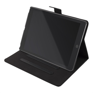 iPad 9.7" Deltaco Cover - Sort, set åben foran stående