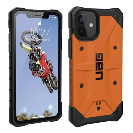 Urban Armor Gear UAG CIVILIAN Sort/Orange Cover - iPhone 12 Mini